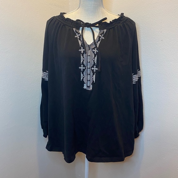 Tommy Hilfiger Black/White Long Sleeve Shirt